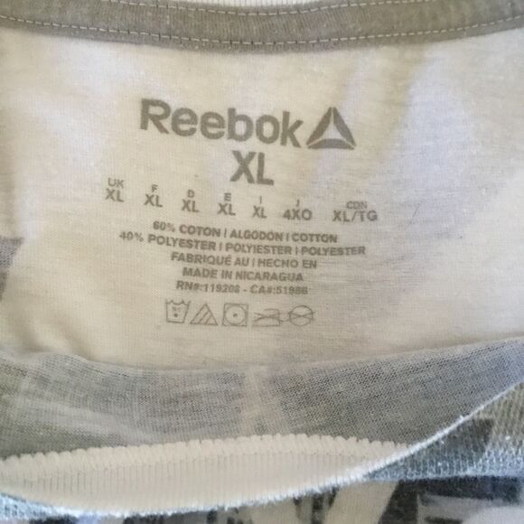 Reebok Men’s Short Sleeve Graphic T-Shirt Gray & White With NY Skyline Size XL - Picture 5 of 5